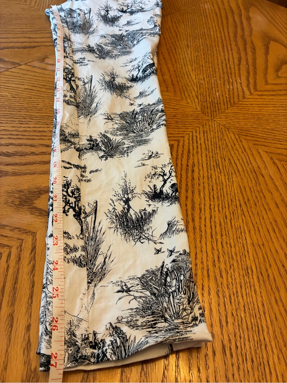 I Love Tyler Madison Toile Print Slim Ankle Pants Stretch Pull-On Black White - Picture 7 of 11
